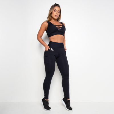 Legging Fitness HB com Bolso - Preta