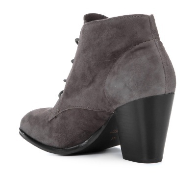 Bota Cano Curto Loucos & Santos Couro Amarração - Cinza