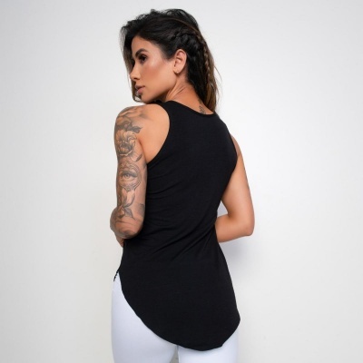 CAMISETA FITNESS VISCOLYCRA CAN'T STOP - PRETO