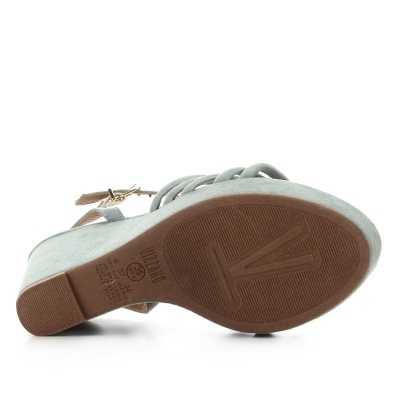 Sandália Anabela Vizzano Tiras Suede Feminina