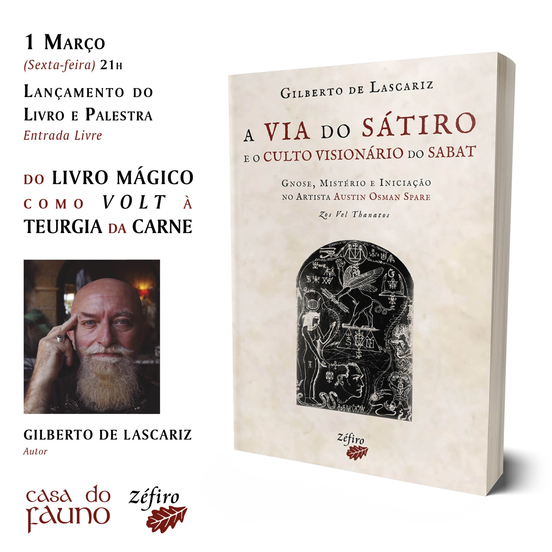 Lançamento e palestra com Gilberto Lascariz na Casa do Fauno, em Sintra Lançamento e palestra com Gilberto Lascariz na Casa do Fauno, em Sintra