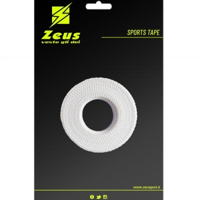Fita adesiva desportiva branca Zeus em embalagem preta com detalhes amarelos