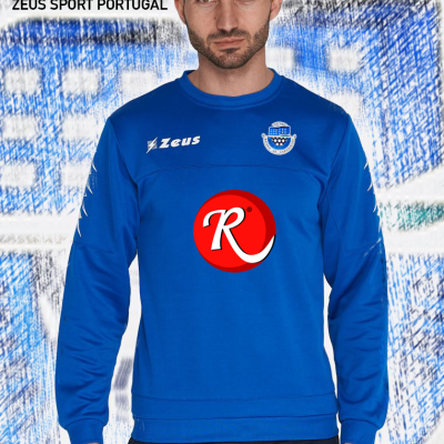 Sweats com emblema e publicidade