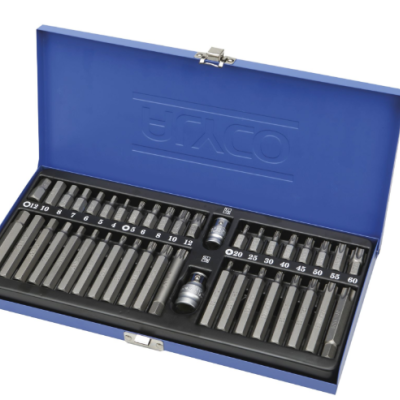 Jogo Ponteiras / Bits 42 Peças 3/8 Caixa Metalica